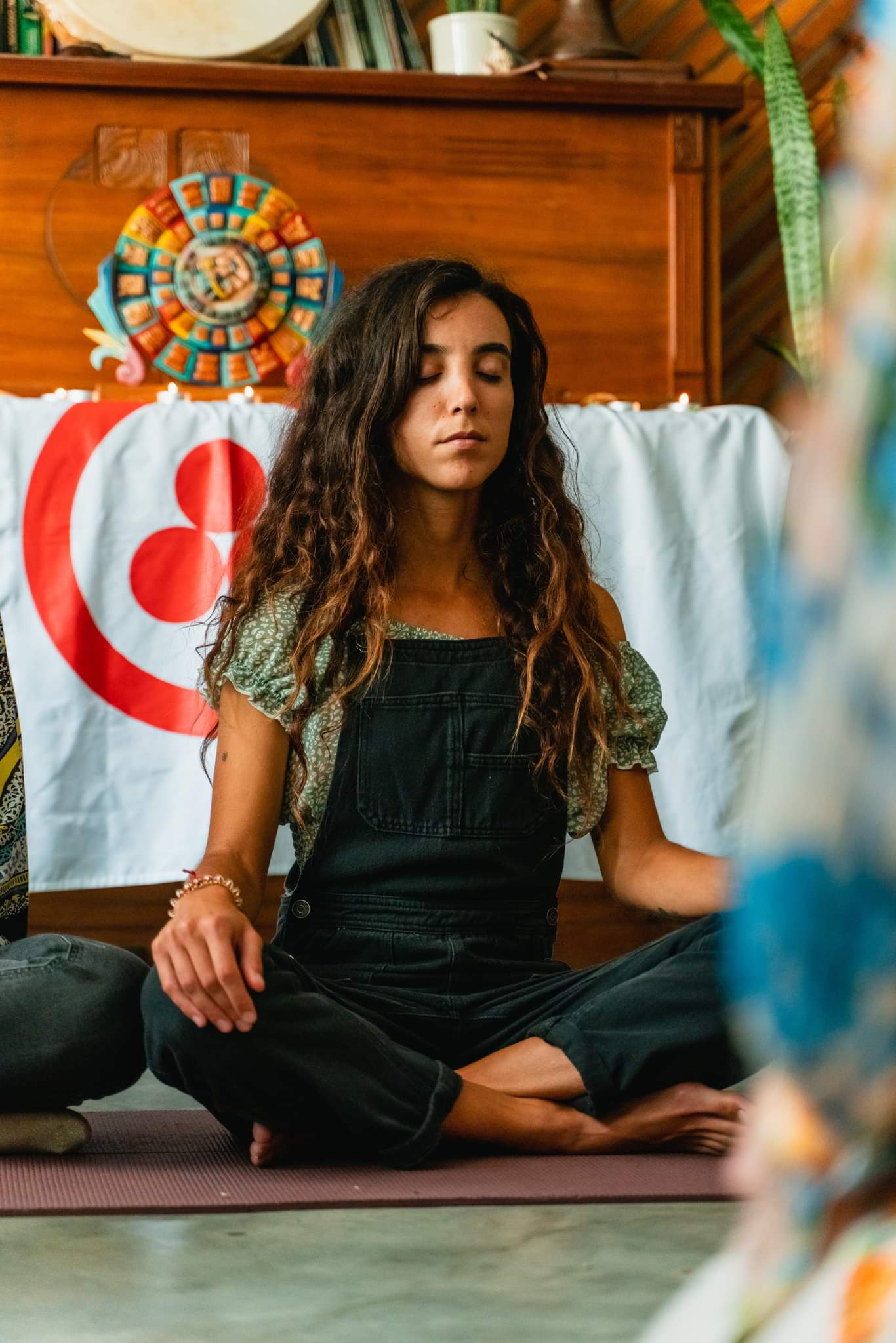 Inês in seated meditation